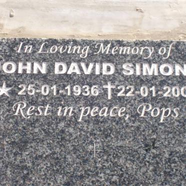 SIMONS John David 1936-2008