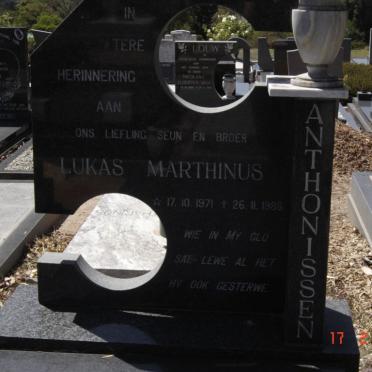 ANTHONISSEN Lukas Marthinus 1971-1988