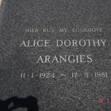 ARANGIES Alice Dorothy 1924-1981