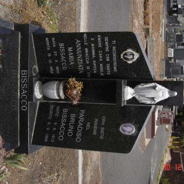 BISSACCO Paradiso Bruno 1913-1999 &amp; Annunziata Maria 1908-1992