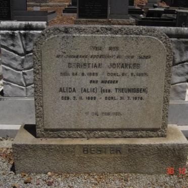 BESTER Christian Johannes 1888-1953 &amp; Alida Theunissen 1899-1976