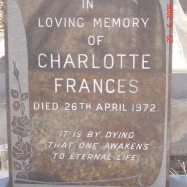 BEHRENS Charlotte Frances -1972