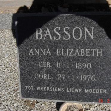 BASSON Anna Elizabeth 1890-1976