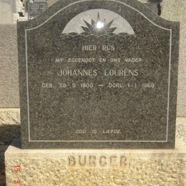BURGER Johannes Lourens 1900-1960
