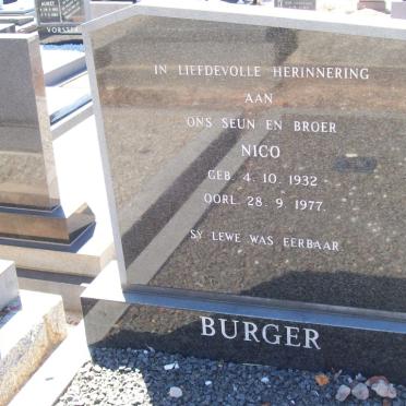 BURGER Nico 1932-1977