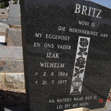 BRITZ Izak Wilhelm 1924-1977