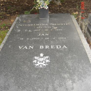 BREDA Jan, van 1907-1994 &amp; Wilhelmina UYS 1907-1990