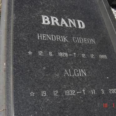 BRAND Hendrik Gideon 1928-1989 &amp; Algin 1932-2003
