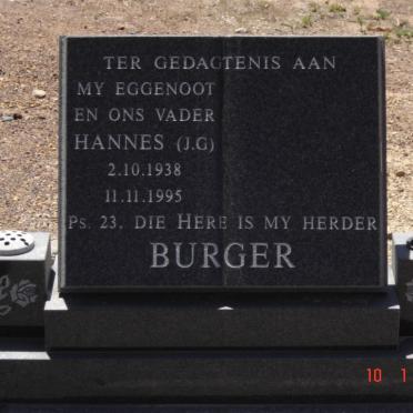 BURGER J.G. 1938-1995