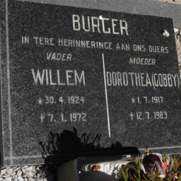 BURGER Willem 1924-1972 &amp; Dorothea 1917-1983
