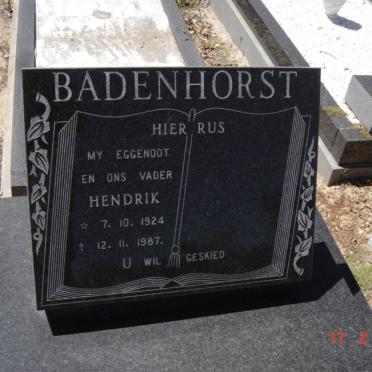 BADENHORST Hendrik 1924-1987