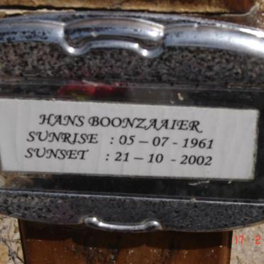 BOONZAAIER Hans 1961-2002