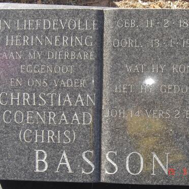 BASSON Christiaan Coenraad 1893-1875