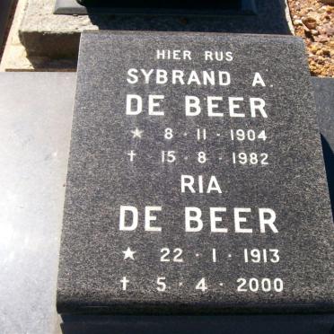 BEER Sybrand A., de 1904-1982 &amp; Ria 1913-2000