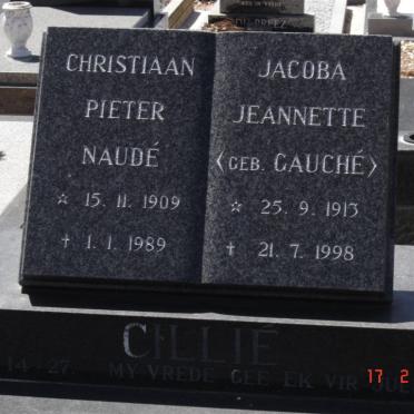 CILLIé Christiaan Pieter Naudé 1909-1989 &amp; Jacoba Jeannette GAUCHé 1913-1998