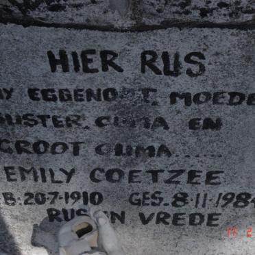 COETZEE Emily 1910-1984