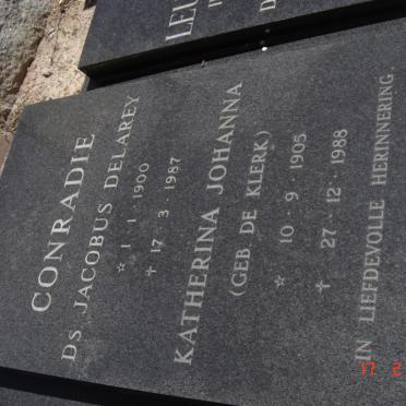 CONRADIE Jacobus Delarey 1900-1987 &amp; Katherina Johanna DE KLERK 1905-1988