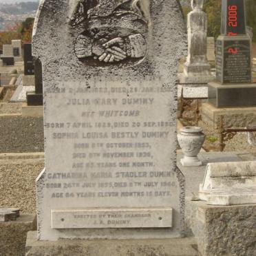 DUMINY Johan Andreas 1822-19? &amp; Julia Mary WHITCOMB 1829-1890