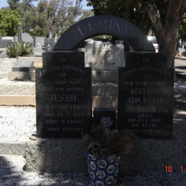 DUMINY Roeloff Abraham Zeederberg -1976 &amp; Jessie SCKIETEKAT -1964