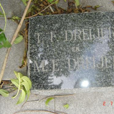 DREIJER Johan Frederick 1919-1995 &amp; Andaleen 1925-1991