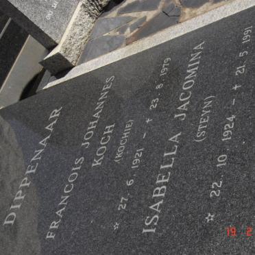 DIPPENAAR Francois Johannes Koch 1921-1979 &amp; Isabella Jacomina STEYN 1924-1991