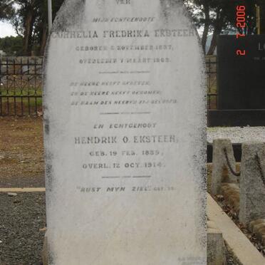 EKSTEEN Hendrik O. 1839-1914 &amp; Cornelia Fredrika 1837-190?