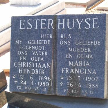 ESTERHUYSE Christiaan Hendrik 1896-1980 &amp; Maria Francina 1907-1988