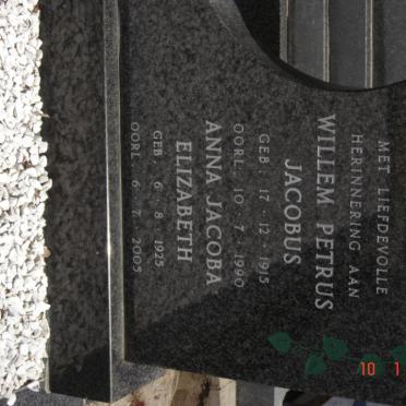 EHLERS Willem Petrus Jacobus 1915-1990 &amp; Anna Jacoba Elizabeth 1925-2005