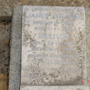 EASTES James William 1944-1944 :: EASTES Marelize 1946-1946