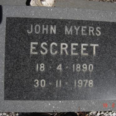 ESCREET John Myers 1890-1978
