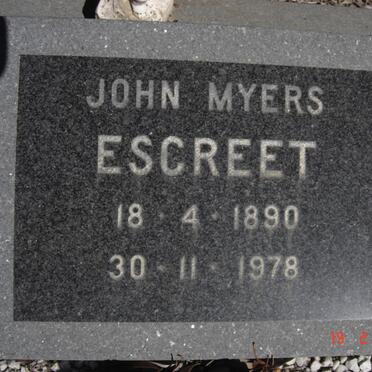 ESCREET John Myers 1890-1978