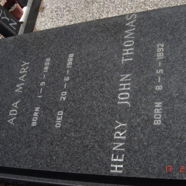 FAULKNER Henry John Thomas 1892-1986 &amp; Ada Mary 1898-1988