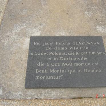GLAZEWSKA Helena nee WIKTOR 1911-1960