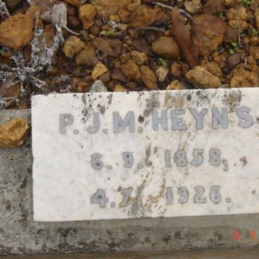 HEYNS P.J.M. 1858-1926