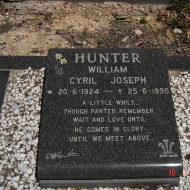 HUNTER William Cyril Joseph 1924-1990