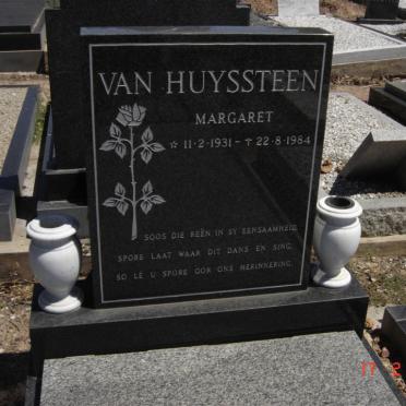 HUYSSTEEN Margaret, van 1931-1984