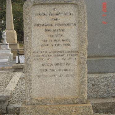 HOFMEYR Johanna Frederika nee UYS 18??-1928 :: DREYER Anna 1864-1935