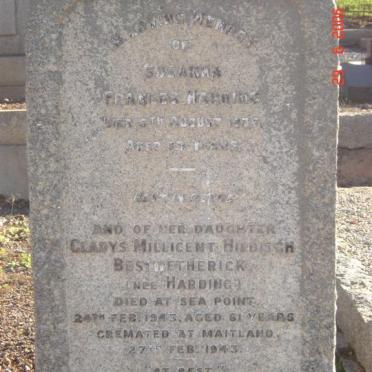 HARDING Susanna Frances -1936 :: BESTWETHERICK Gladys Millicent Hilditch nee HARDING -1943