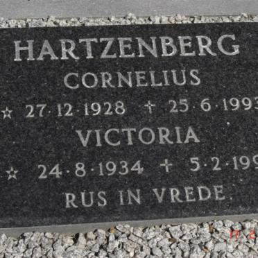 HARTZENBERG Cornelius 1928-1993 &amp; Victoria 1934-1996