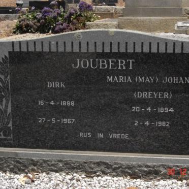 JOUBERT Dirk 1888-1967 &amp; Maria Johanna DREYER 1894-1982