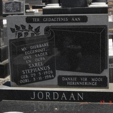 JORDAAN Sarel Stephanus 1926-1984