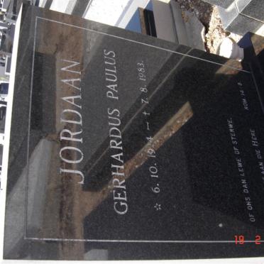 JORDAAN Gerhardus Paulus 1924-1983
