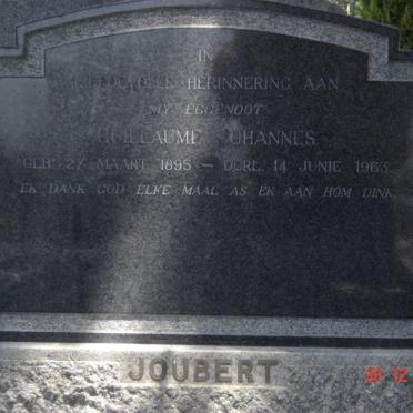 JOUBERT Guillaume Johannes 1895-1963