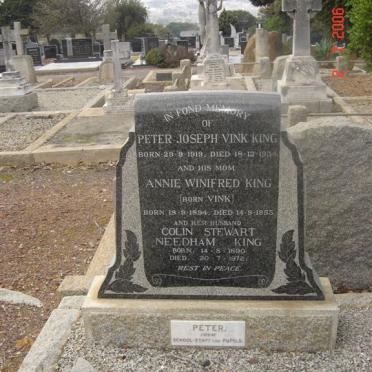 KING Colin Stewart Needham 1890-1972 &amp; Annie Winifred VINK 1894-1953