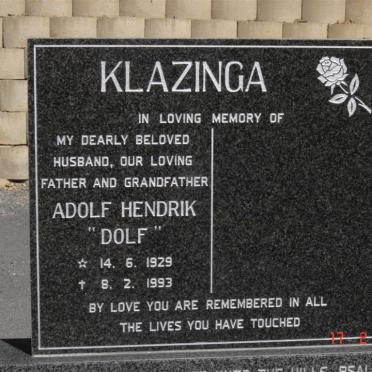 KLAZINGA Adolf Hendrik 1929-1993