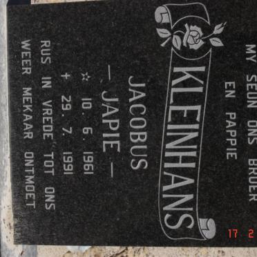 KLEINHANS Jacobus 1961-1991