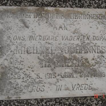 KLERK Micheal Johannes 1915-1968 :: DE KLERK Jacques 1971-2001