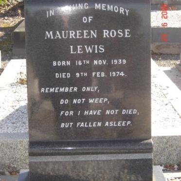LEWIS Maureen Rose 1939-1974