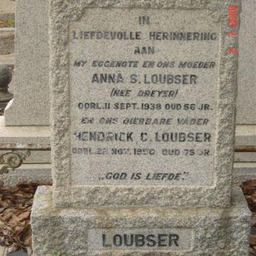 LOUBSER Hendrik C. -1950 &amp; Anna S. DREYER -1938