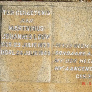 LOUW Marthinus Johannes 1879-1948